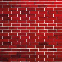 Mur de zellige rouge rectangulaire brique
