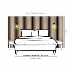 tete de lit tasseau bois pour lit 160
