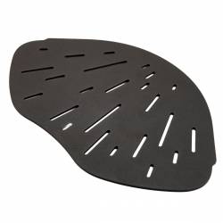 MAT INTER - Lagoon inox noir - Tablette d'angle arrondi - Motif strie - 2mm