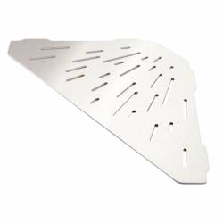 MAT INTER - Maya inox brossé - Tablette d'angle hexagonale - Motif strie - 2mm