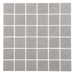 MAT INTER - Feuille 300x300 - Tesselle 50x50x6mm - Porcelaine anti d. gris clair