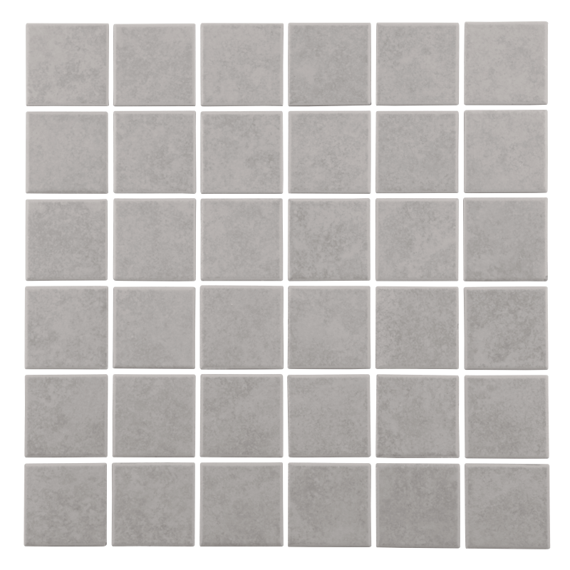 MAT INTER - Feuille 300x300 - Tesselle 50x50x6mm - Porcelaine anti d. gris clair