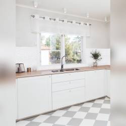 MAT INTER - Feuille 300x300x6mm - Tesselle 25x50 - Mosaïque "Metro" porcelaine blanc