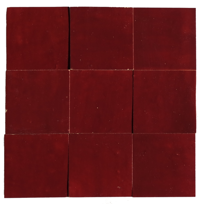 Zellige rouge bordeaux