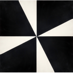 carreaux de ciment noir et blanc motif hélice